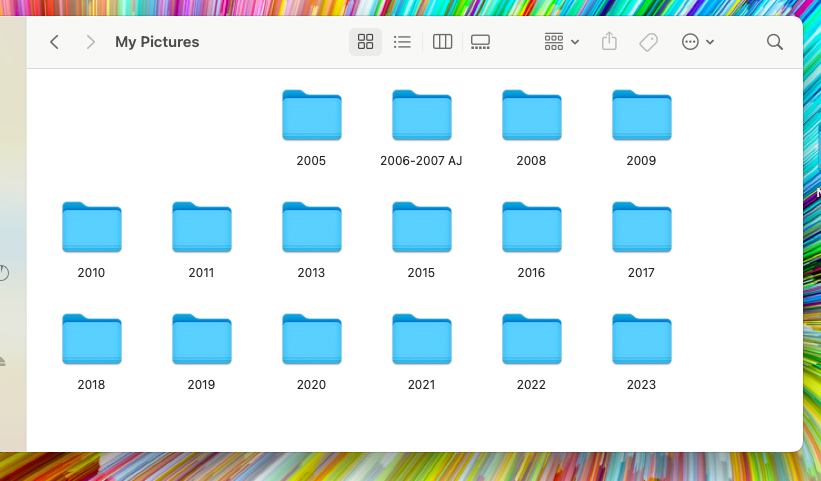 External Hard Drive folders
